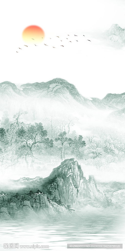 现代 新款风景玄关 tIf分层