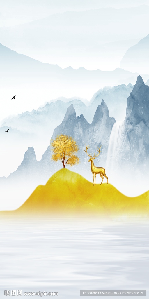 高端 意境简约玄关 TIF分层