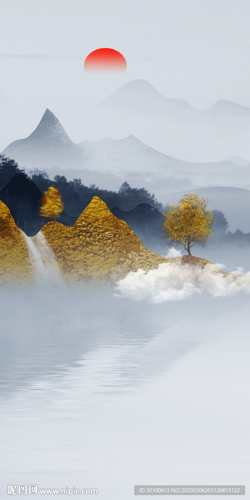 人气 意境简约玄关 TIF分层