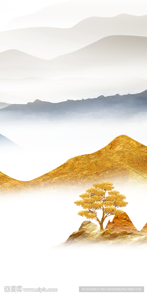 金色 简约热门玄关 TiF分层