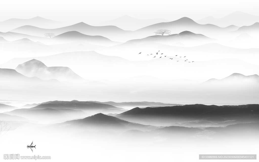 家装 简奢高档山水 tif分层