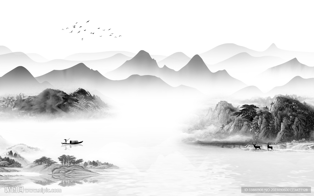 新款 简奢高档山水 tif分层