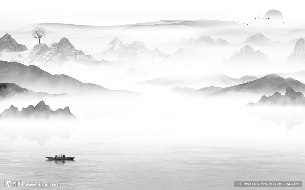 最新 简奢高档山水 tif分层