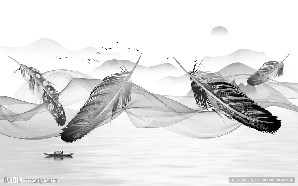 人气 意境高端山水 tif分层