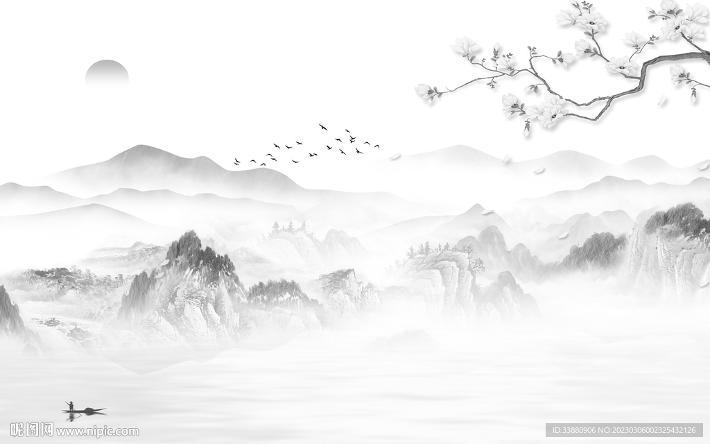 大气 意境高端山水 tif分层