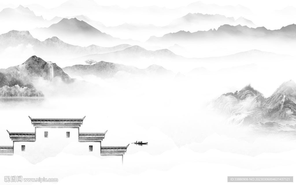 高雅 新式高端山水 tif分层