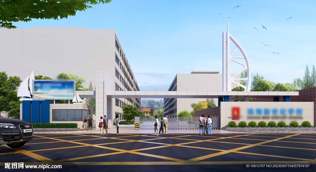 学校大门设计分层文件