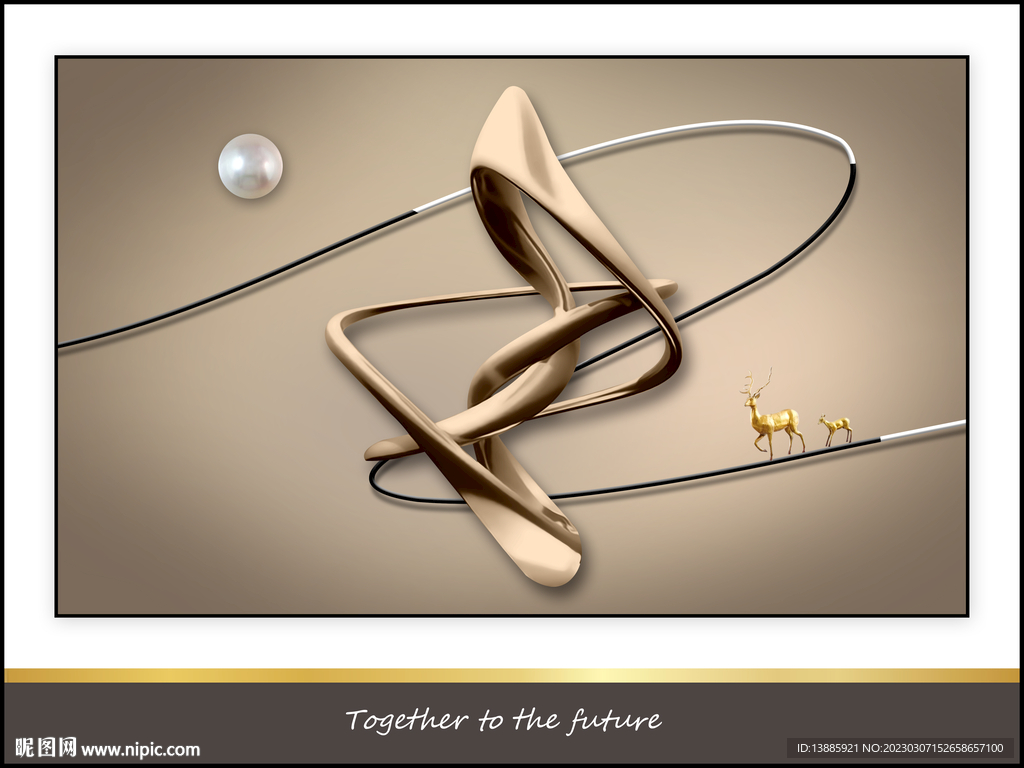 抽象灯光装饰画