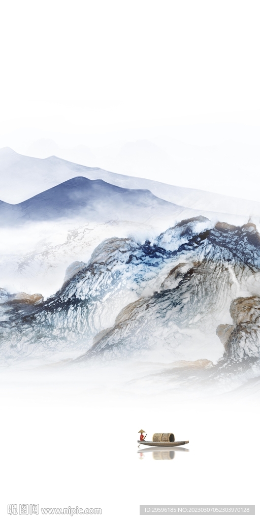 大气 现代新式山水 Tif分层