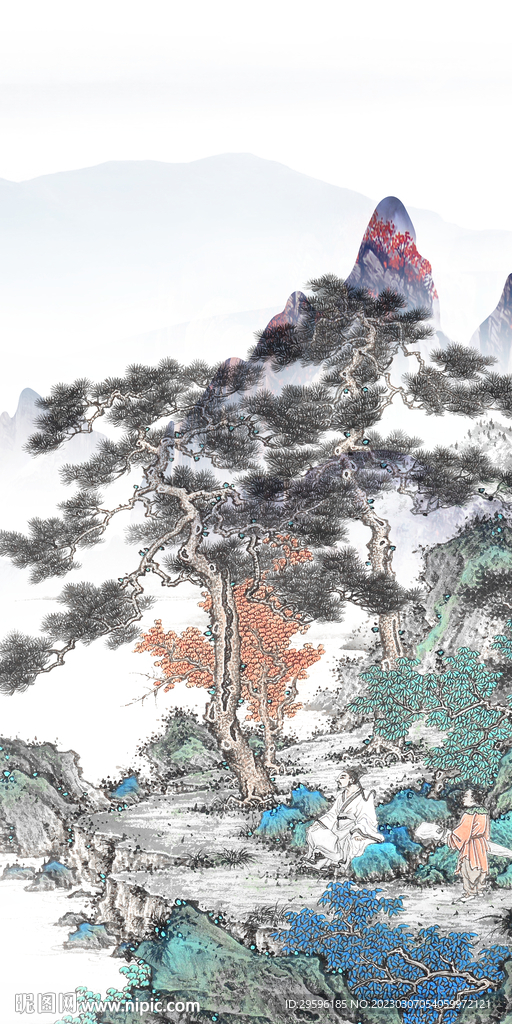 简约 高清新式山水 Tif分层