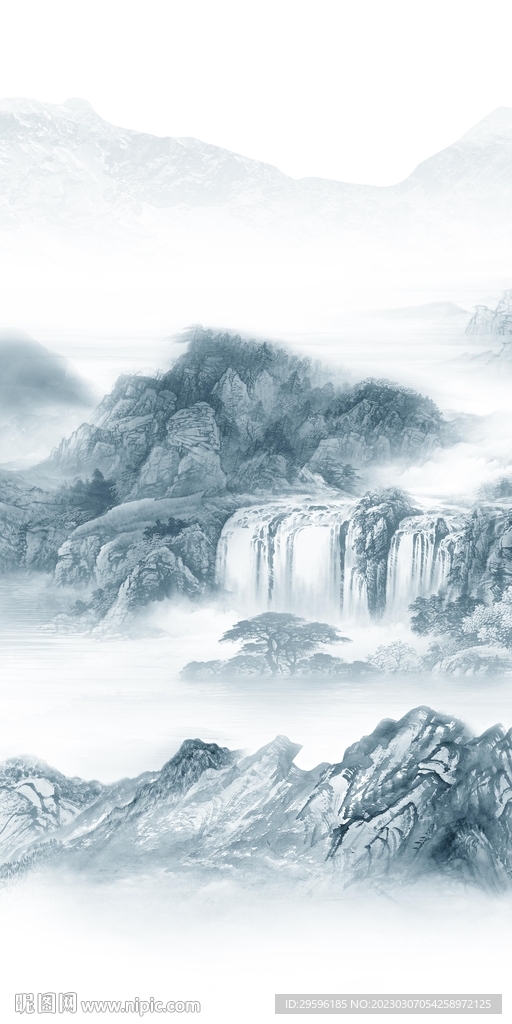 极简 新式简约山水 Tif分层