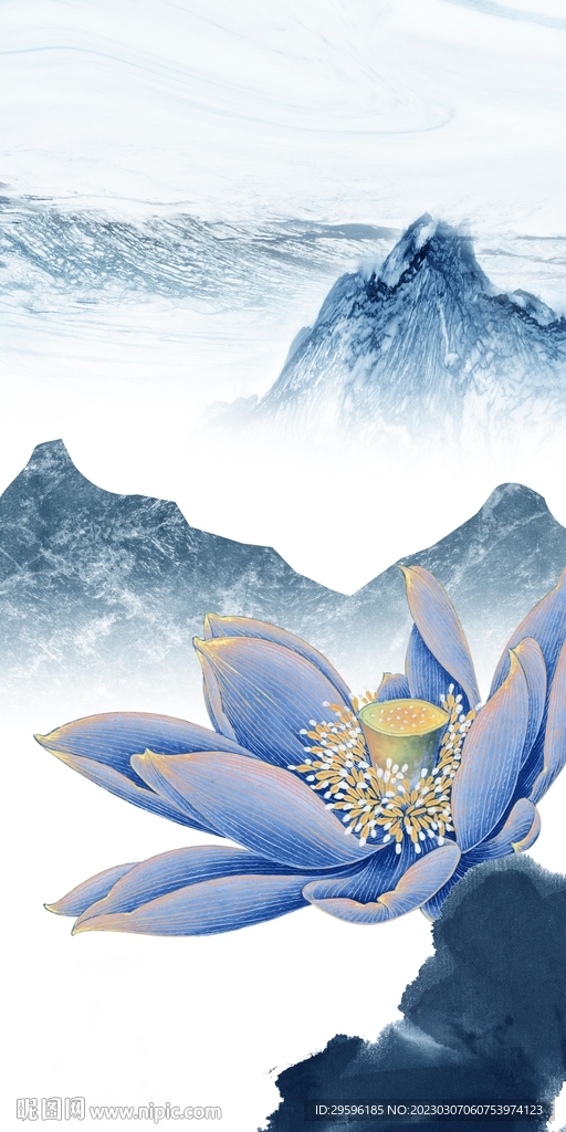 人气 新式简约山水 Tif分层