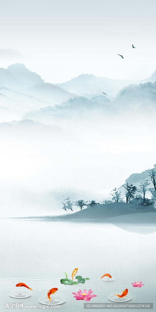 爆款 简意山水玄关 tIF分层