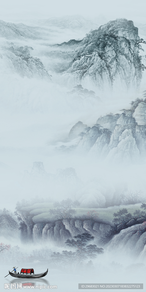 最新 简意山水玄关 tIF分层