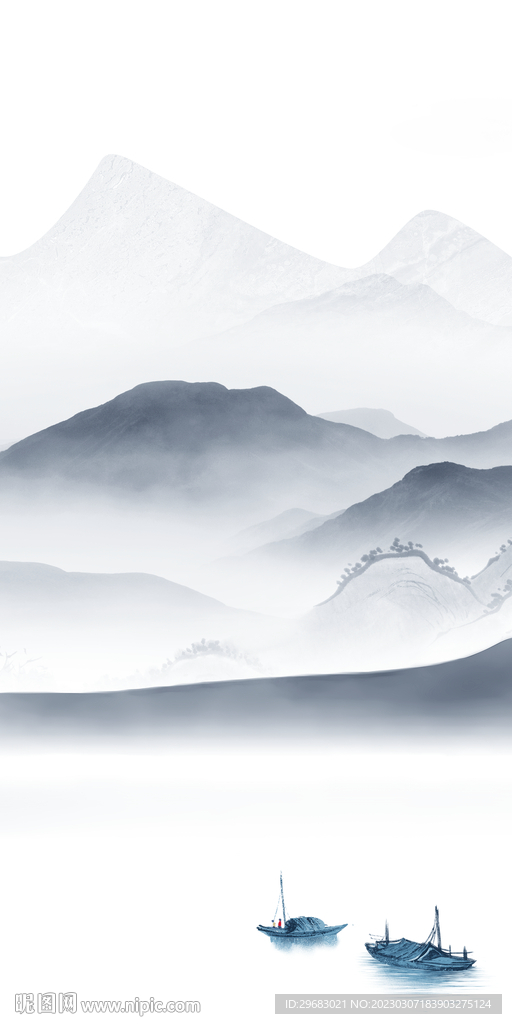 新款 简意山水玄关 tIF分层