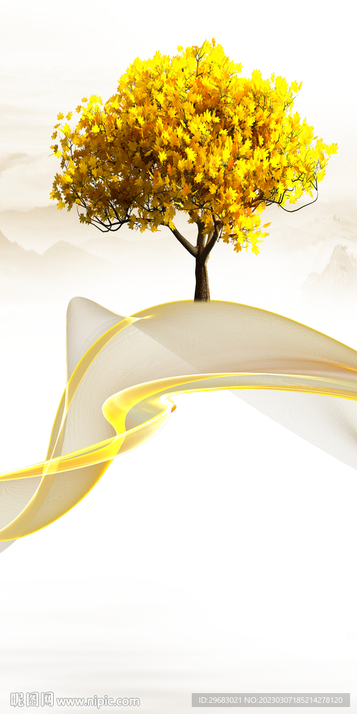 线条 意境玄关山水 tIF分层