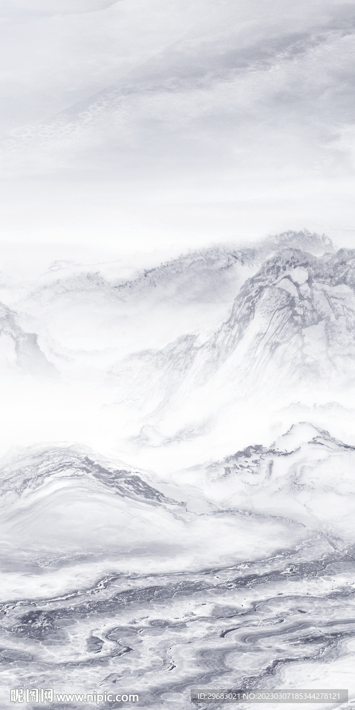 大气 简意山水玄关 tIF分层