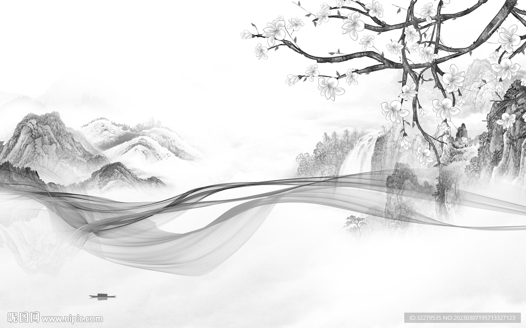 高清 热门简约山水 TiF分层