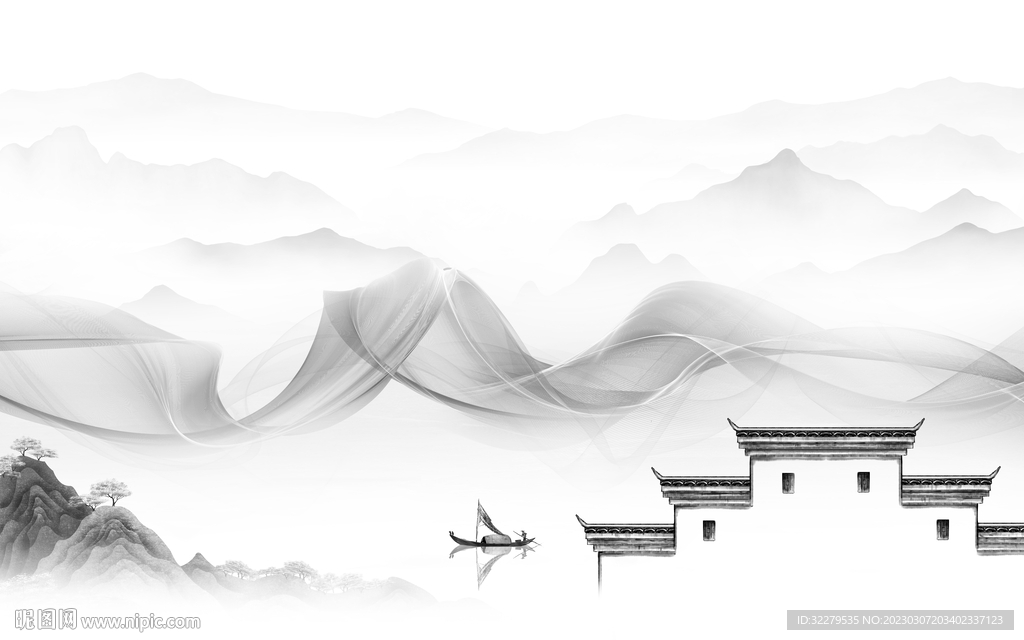 沙发 新式简约山水 TiF分层