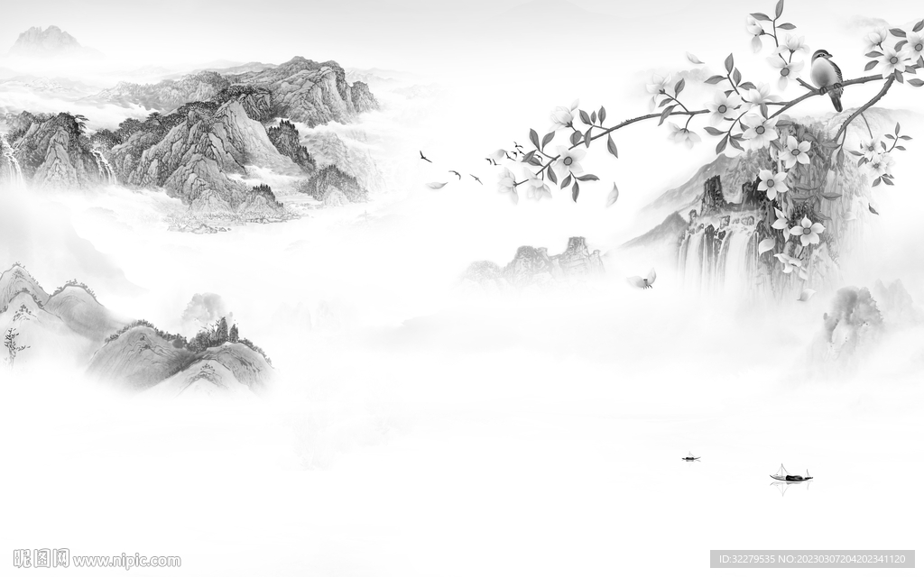 大气 热门简约山水 TiF分层