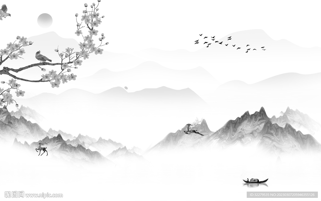 大气 新式简约山水 TiF分层