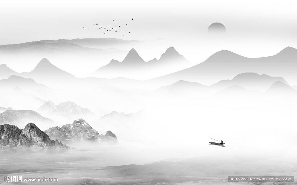 高雅 新式简约山水 TiF分层