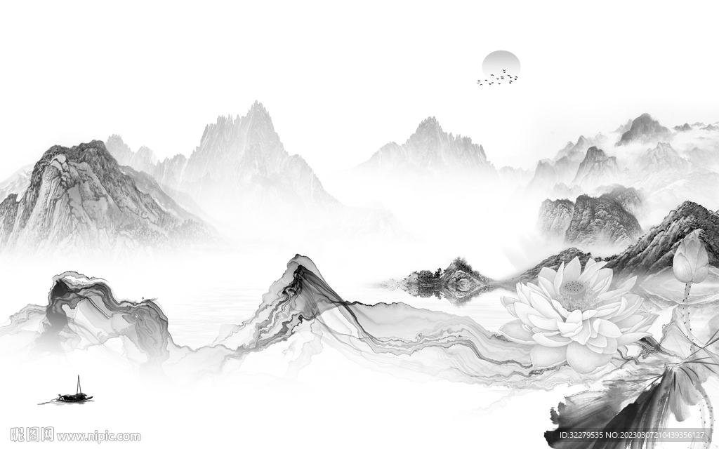 别墅 人气中式山水 TiF分层