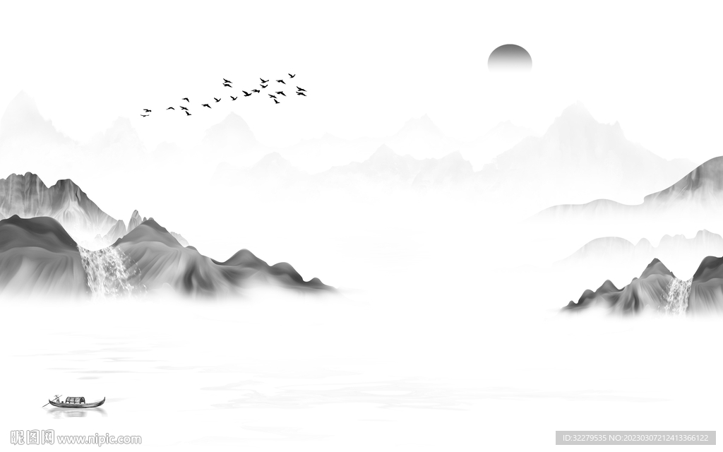 意境 人气中式山水 TiF分层