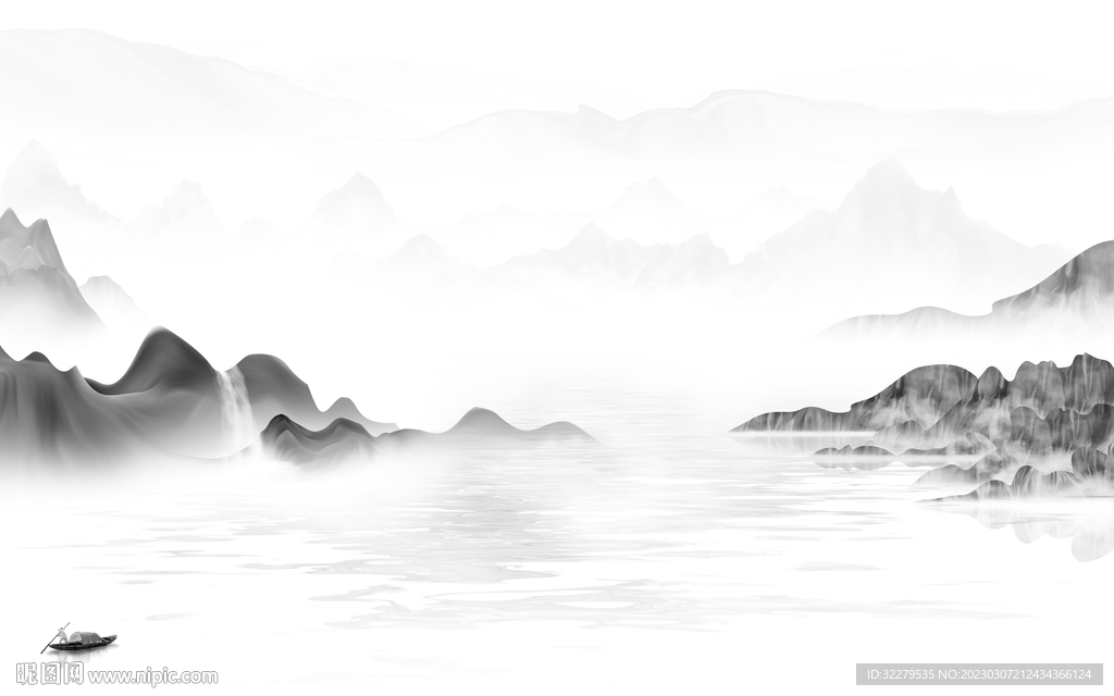 现代 人气中式山水 TiF分层