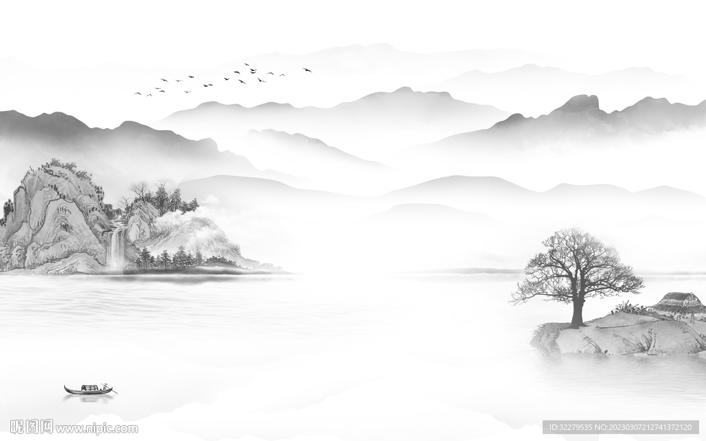 大气 人气中式山水 TiF分层