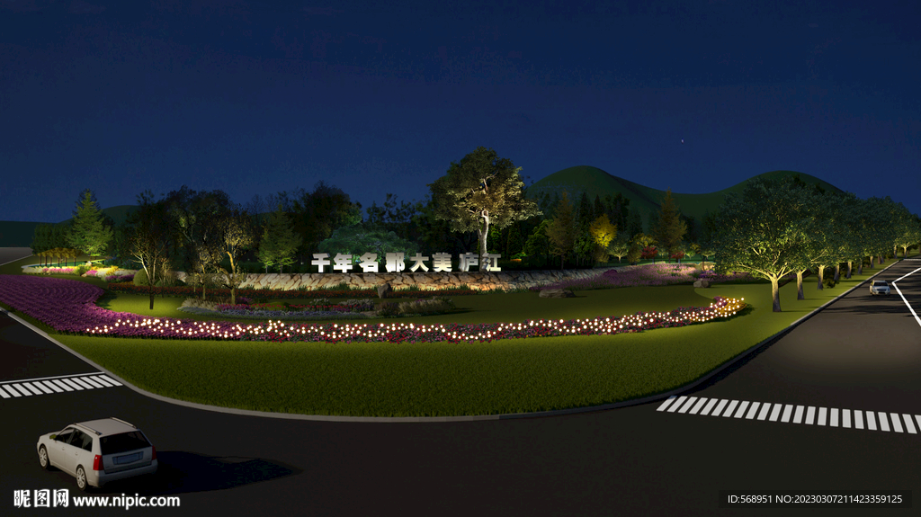 景区入口夜景亮化