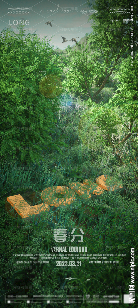 酒吧春分节气海报