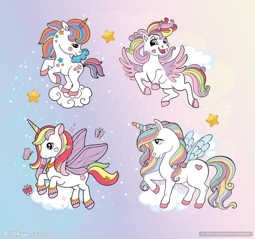 可爱卡通独角兽图片