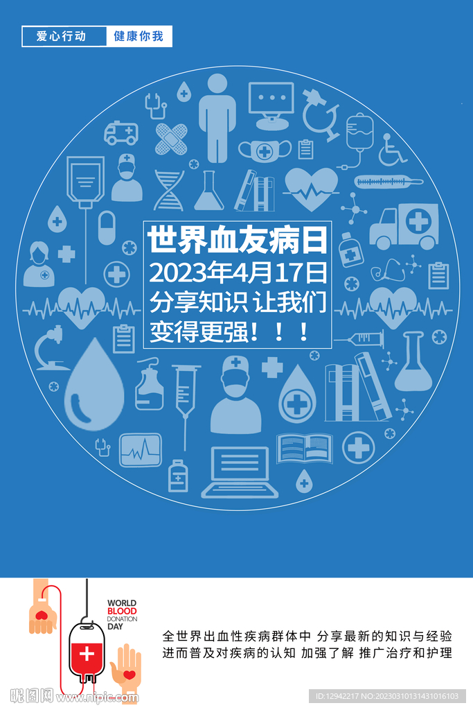 世界血友病日宣传海报