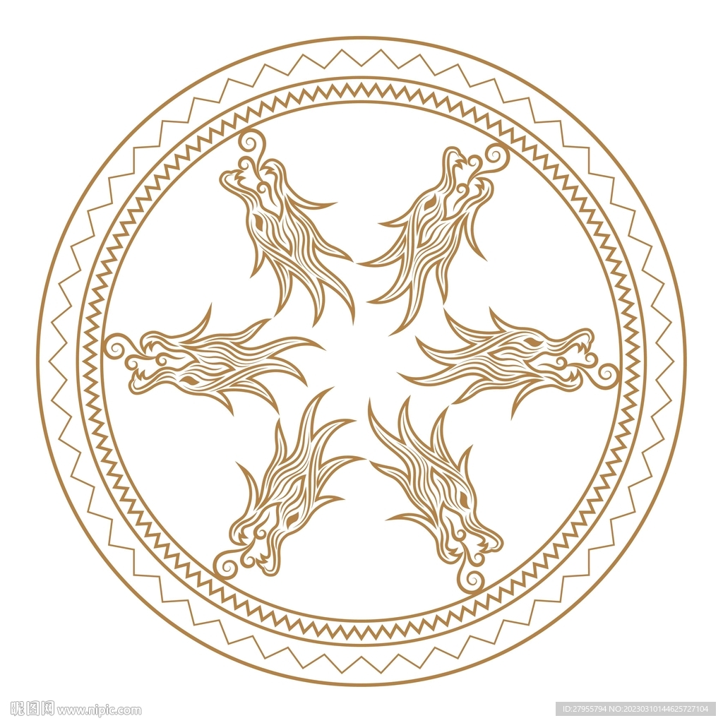 龙纹传统矢量设计