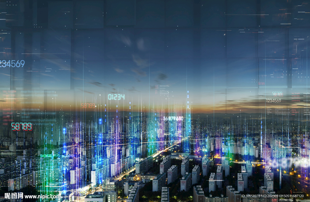 智能城市未来科技海报模板设计