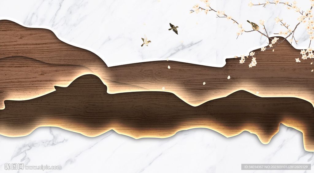 发光线条背景墙