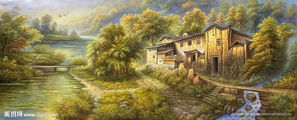山水风景油画 装饰画