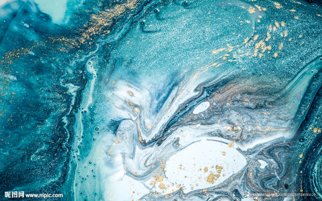 蓝色鎏抽象奢石大气大理石纹石材