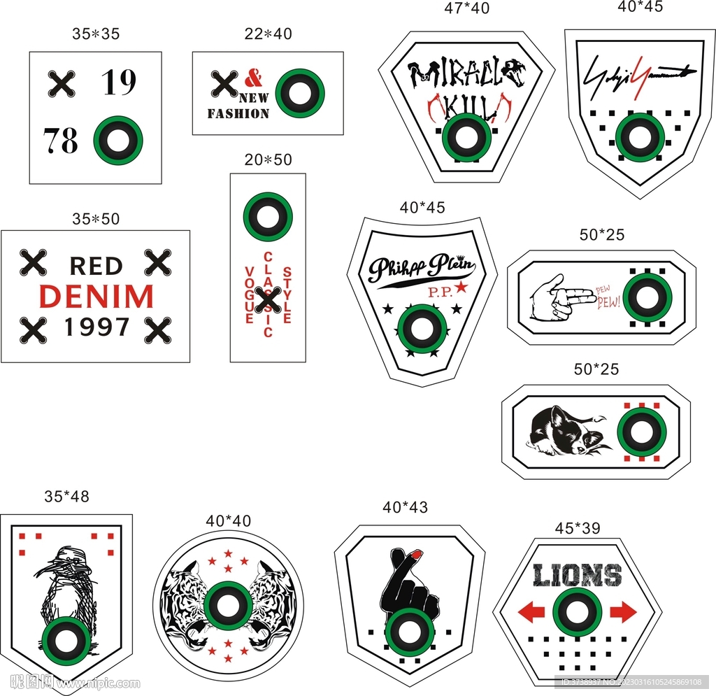 休闲唯美皮标装饰标辅料