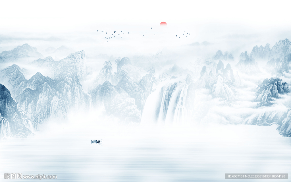 中式意境客厅山水画