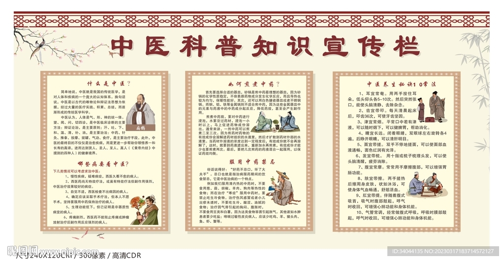 中医科普知识宣传栏