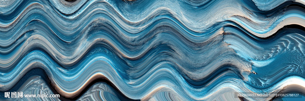 蓝色 新无框晶瓷画 TIF合层