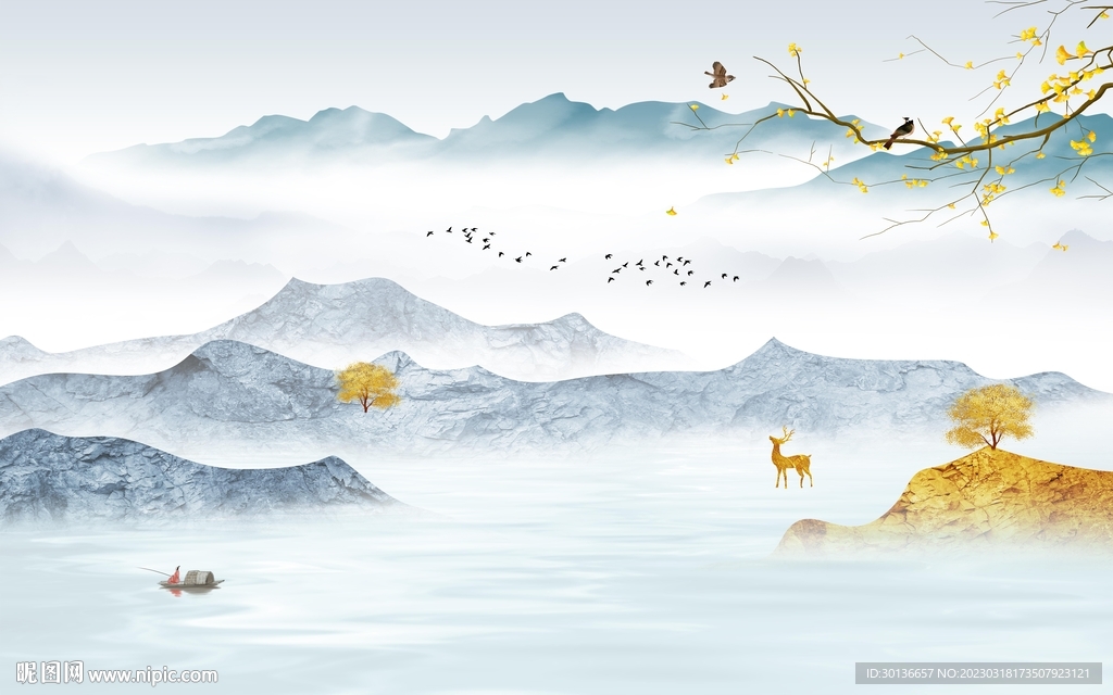 最新 沙发电视山水 tif分层