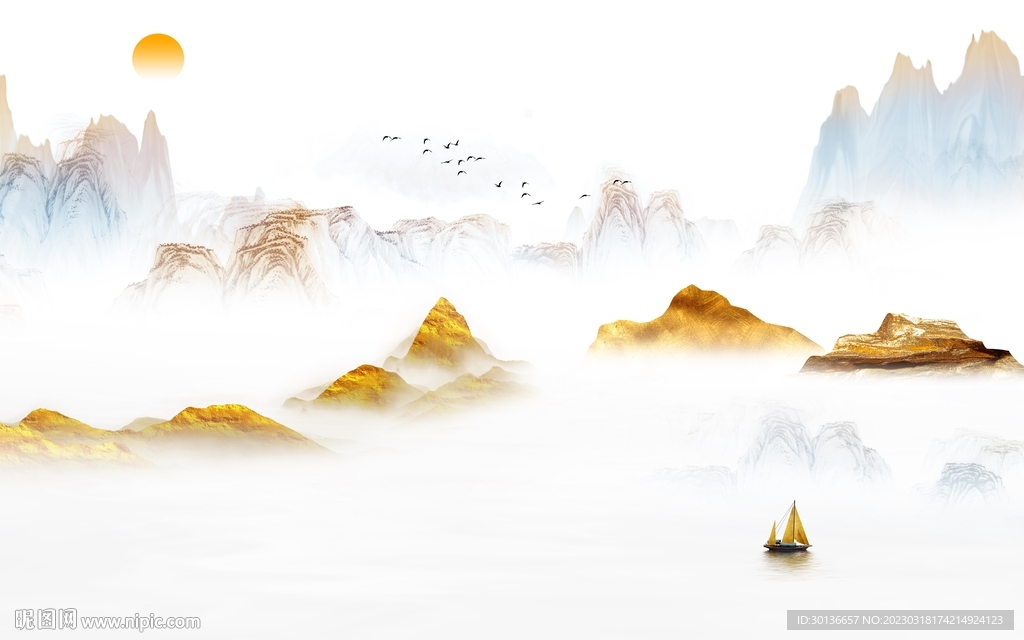 高档 沙发电视山水 tif分层