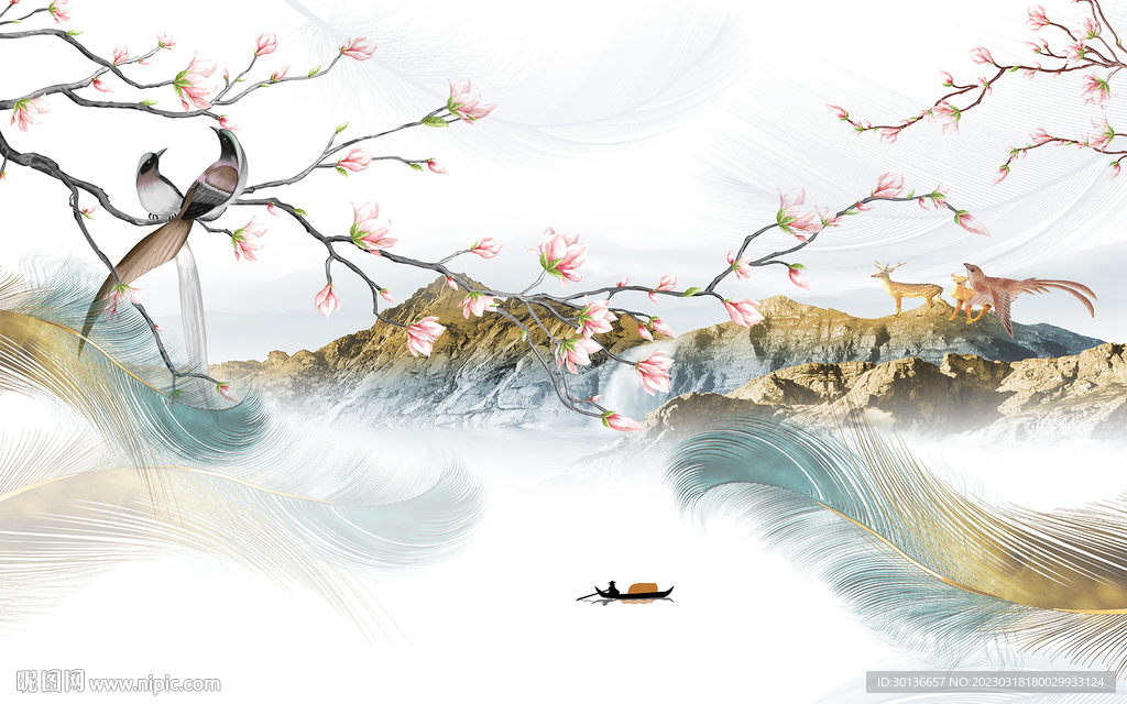 新款 沙发电视山水 tif分层