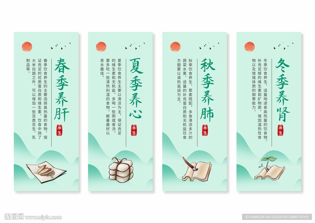 中医养生挂画展板