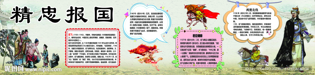 岳飞 精忠报国宣传栏