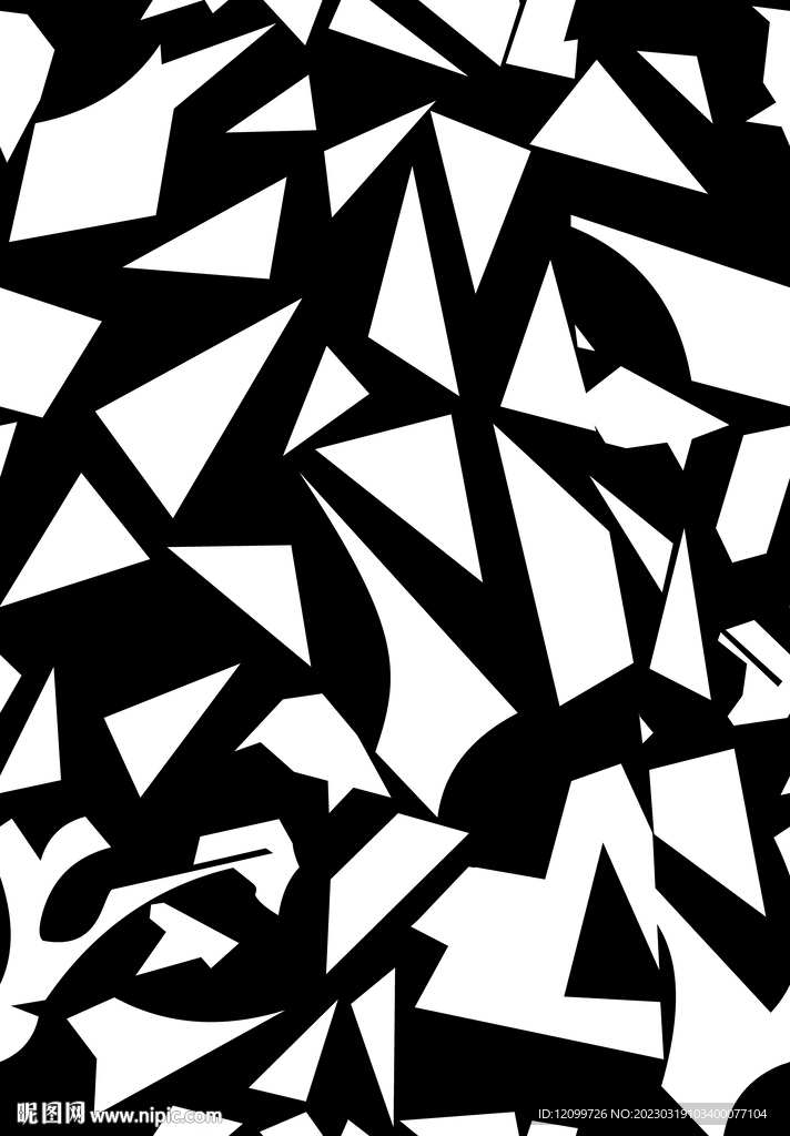 抽象几何数码印花