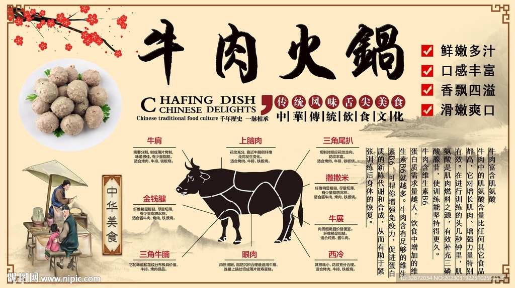 牛肉火锅工装墙